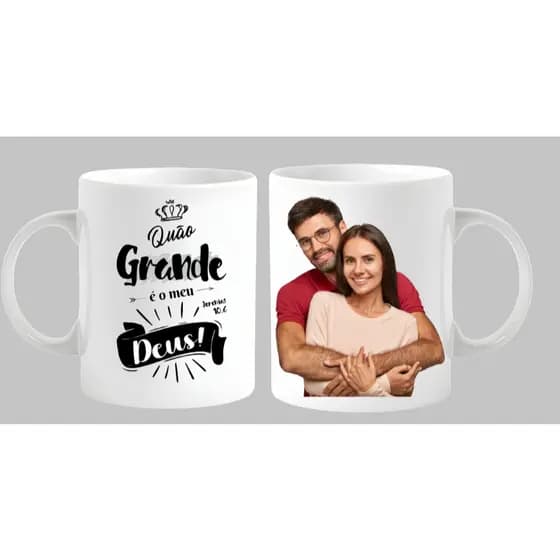 CANECA PERSONALIZADA CRISTÃ –CANECA DE PORCELANA_ CANECA COM FRASES _CANECA COM FOTO