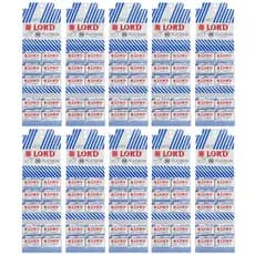 KIT 10 CARTELAS DE LÂMINAS LORD PLATINUM BARBEAR C/50 UN CADA – TOTAL 500 LÂMINAS PROFISSIONAIS