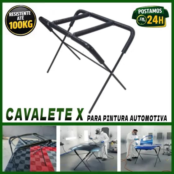 Suporte Cavalete Profissional para Pintura Automotiva Porta Capô Peças