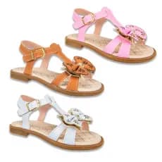 Sandália Infantil Menina feminina Casual Com Laço Rasteira Antederrapante 20 ao 27 /960P