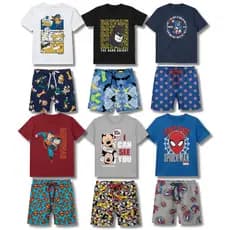 Kit 4 Peças Roupa Conjunto Infantil Masculino 2  Camisetas + 2 Bermudas Menino Verão