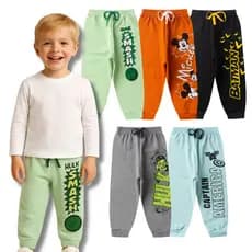 Kit Sortido 3 Calças Moletom Estampada Masculina/Menino Infantil e Juvenil do 2 ao 14