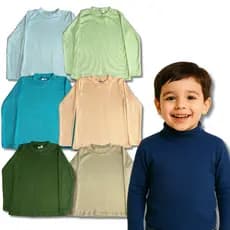 Kit Sortido 4 Blusa Manga Longa Ribana Canelada Menino/Masculino Infantil Juvenil Lisas Escolar