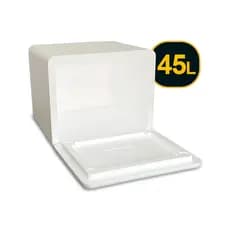 Isopor Eps branco 45L Térmico pra bag motoboy pizzas marmitas bebidas piquenique adega praia vacinas