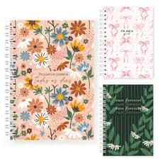 Caderno de Anotações Capa Dura A5 100 Folhas Pautado Sketchbook Desenho Escolar Universitário