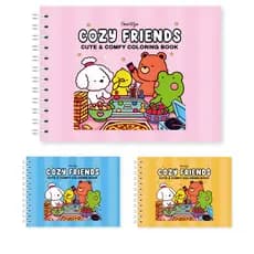 Livro de Colorir Cozy Friends 48 Folhas 180G Capa Dura Personalizado Coloring Book Bobbie Goods A5 B