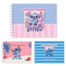 Livro de Colorir Stitch 50 Folhas 180g Personalizado Caderno Pintar Coloring Book Canetas Coloridas