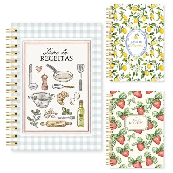 Caderno De Receitas Personalizado Folhas Removíveis Com Nome Presente Criativo Receitas da Vovó