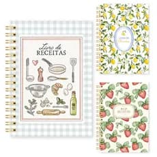 Refil Folhas Livro de Receitas Inteligente 90 Folhas Papel Marfim 90g