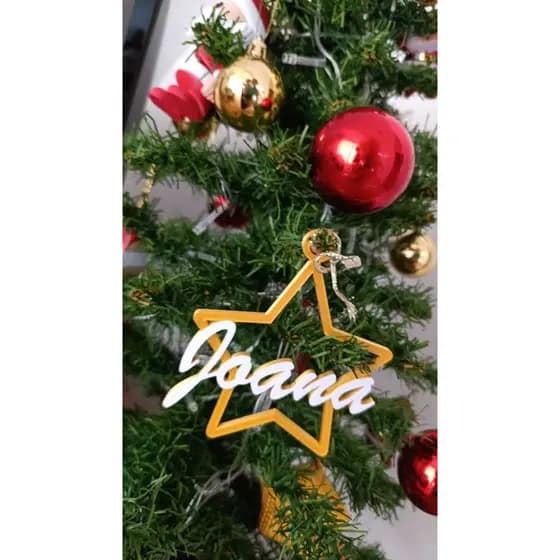 Estrela Personalizada Arvore de Natal