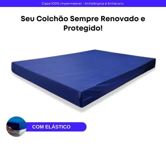 Capa Protetora de Colchão Casal Impermeável Lençol Antialérgico Segura Xixi Antiácaro Macio
