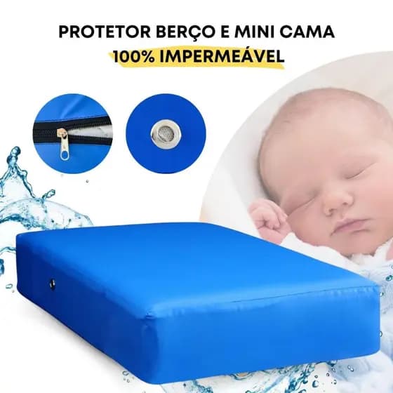 Capa Protetora Colchão Impermeável Hospitalar Berço E Mini Cama Antialérgico Antixixi Resistente