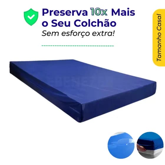 Capa Protetora Para Colchão Casal e Queen Impermeável Hospitalar Elástico Antialérgico Antiácaro