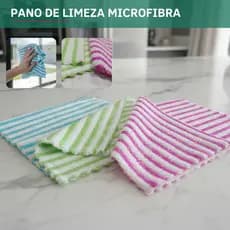 Kit 3 Pano Limpeza Microfibras Máxima Absorção Extra Macio Secagem Rápida Premium