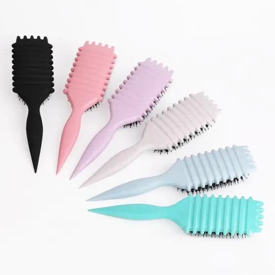 Escova finalizadora cabelos para cacheados ondulados com curvatura definição cachos fitagem.
