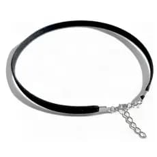 Choker Gargantilha Veludo Preto/Marrom