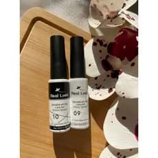 Esmalte Gel Liner Art Kit Real Love com 2 unidades (Preto e branco) PARA UNHAS Ponta Fina francesinha