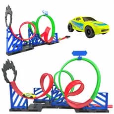 Brinquedo Pista Carro Loop 360 Radical Com Roda Fogo Carrinho Fricção Speed Powerful Infantil