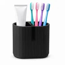 Porta Escovas e Creme Dental Duplo Minimalista - Organizador de Pia para Banheiro