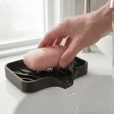 Saboneteira Com Dreno Escoamento Automático Banheiro Pia Em PLA  Anti-Acúmulo de Água Lavabo Cozinha