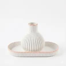 Kit Vaso E Bandeja Decorativa Minimalista Organização Porta Jóias Chaves Sala Quarto  Moderno