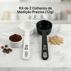 Kit 2 Colheres Medidoras 12g – Precisão para Café, Whey e Suplementos
