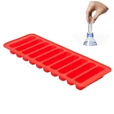 Forma Forminha de Gelo Silicone Palito Flexível 10 Cavidades Para Garrafa 1- 2 ou 4 Unidades