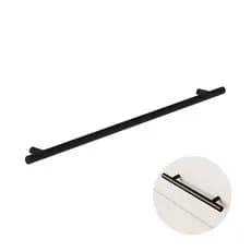 Puxador Dísia 352 Mm Haste Redondo Inox Preto