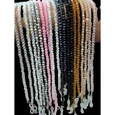 cordão para óculos com pedras cristal.