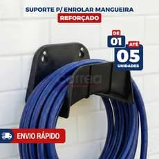 Suporte para Mangueira PVC – Organizador de Parede – Preto ou Verde – 1 até 5 Unidades