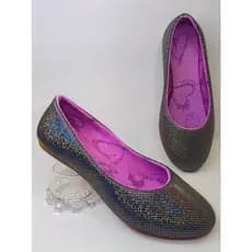 Sapatilha Feminina Casual, Preto, Rosa Confortavel Moda