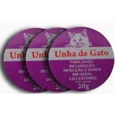 Kit Pomada curador unha de gato 3 unidades de 20g.