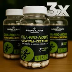 3x Cúrcuma + Creatina + suplemento - 120 capsulas de 500mg