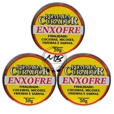Kit pomada curador enxofre 3 unidades de 20g
