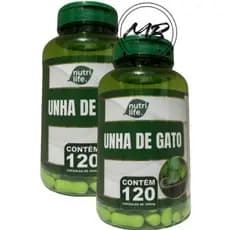 Nutri Life - Unha_de_gato 100%natural 1. 2 é 3 frascos de 120 cápsulas