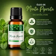 Óleo de Menta Piperita 100%natural Uzze+naturais