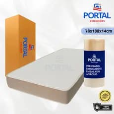 Colchão Solteiro em Espuma Densidade 33 a Vácuo 78x188x14 cm D33 Ortopédico Premium