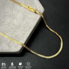 Corrente masculina Veneziana Banhada a Ouro 18k 70cm - Garimpo de Ouro