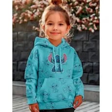 Casaco Moletom Infantil Feminino com Capuz Proteção Contra o Frio Intenso Quentinho e Confortável