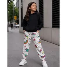 Calça Jogger Infantil Flanelada para Menina Quentinha Confortável e de Secagem Rápida Dia A Dia
