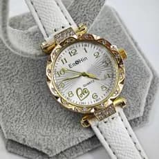 Relógio Feminino com fundo de céu estrelado Pulseira de couro para Relógios femininos  de luxo casual em couro