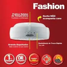 Chuveiro Ducha Fashion 127v 5500w Lorenzetti Branco 5.5 Kw