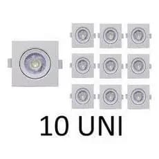 spot super led de 3w quadrado