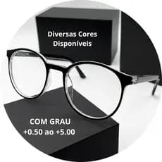 Óculos Com Grau Para Leitura Perto Descanso Redondo Geek Feminino e Masculino Presbiopia