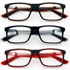 Kit 3 Óculos Leitura Grau Perto Emborrachado Lentes Descanso Leitura Presbiopia Feminino Masculino