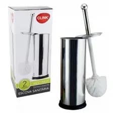 Escova Sanitária Vaso Limpeza Higienização Em Aço Inox C/ Suporte
