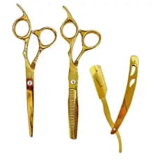 Kit Tesouras 6.0 Mofashi Navalha + Desfiadeira + Navalhete