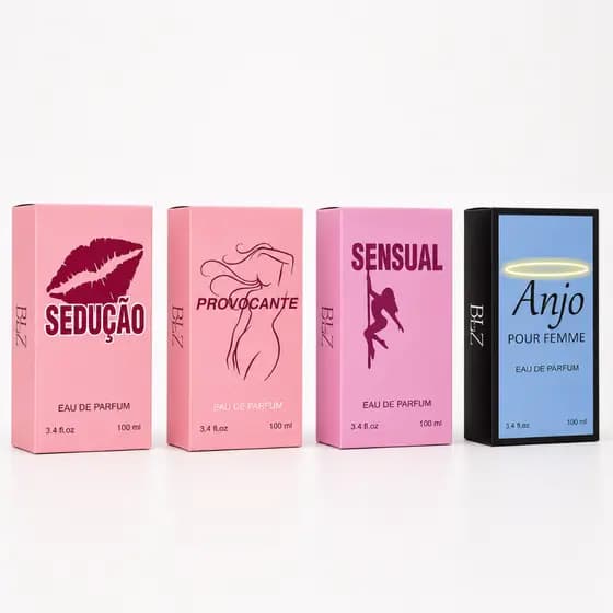 Kit 04 Perfumes Femininos Referência Importada 100ml - Beleza Que Só