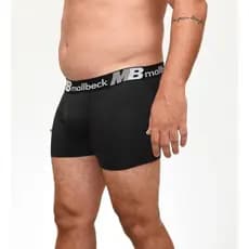 Kit com 10 cuecas box boxer PLUS SIZE MALLBECK de microfibra.