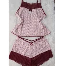 Pijama Baby Doll de liganete sem bojo. SHORT Super confortável e fresquinho.